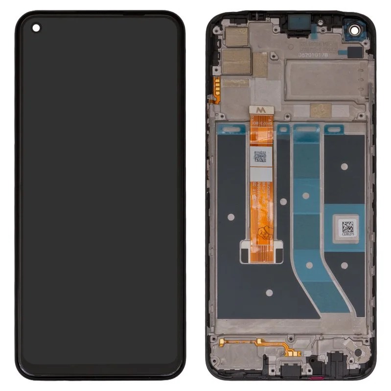 Realme C17 Çıtalı Ekran Dokunmatik Siyah Orijinal