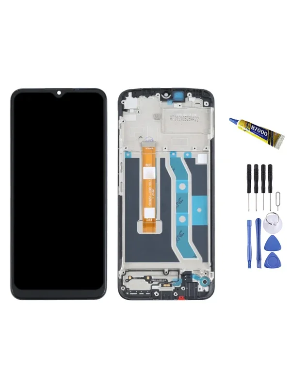 Realme C21y Çıtalı Ekran Dokunmatik Siyah Orijinal