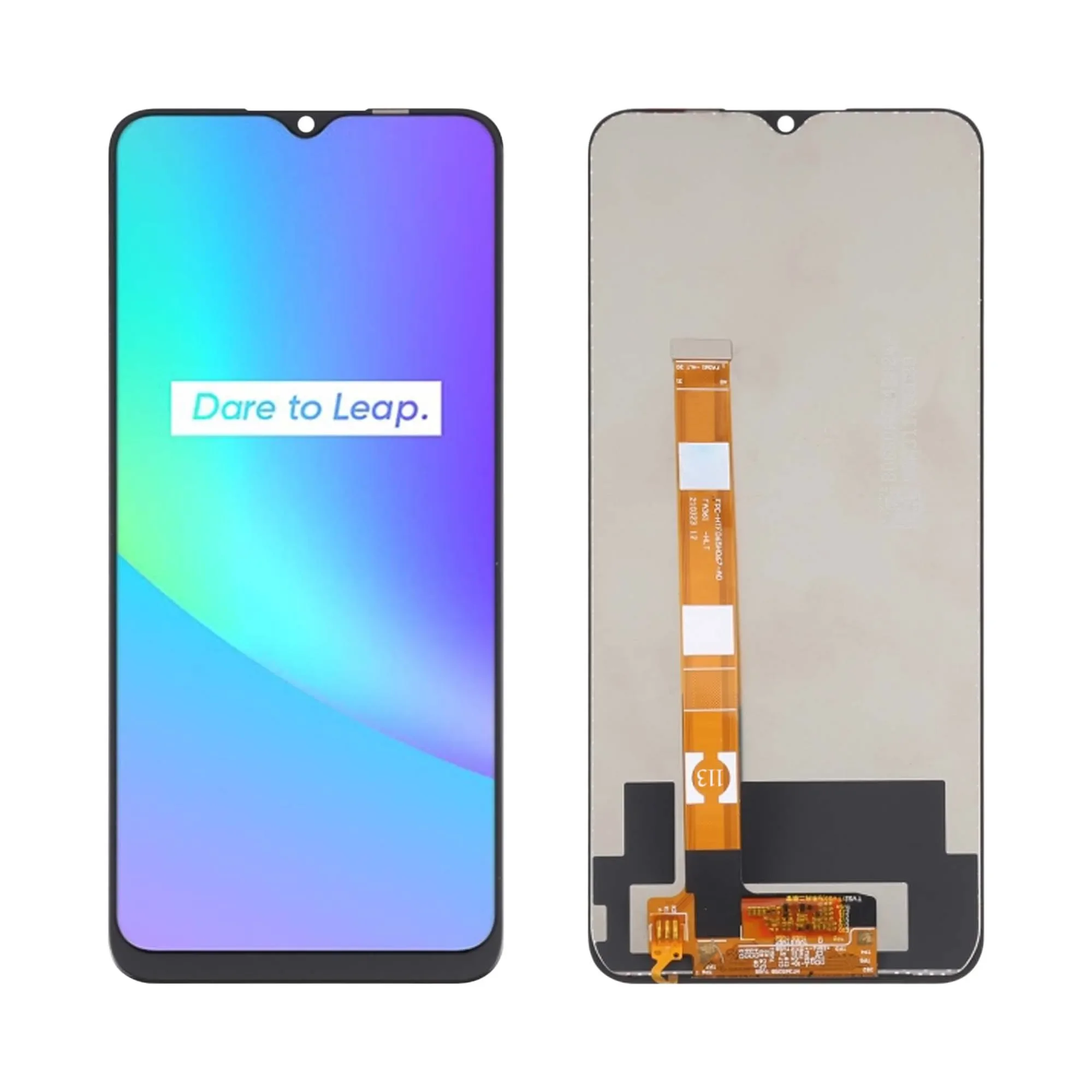 Realme C25 Çıtalı Ekran Dokunmatik Siyah Orijinal