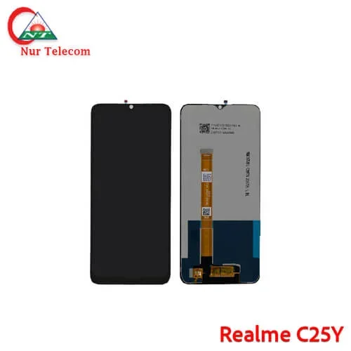 Realme C25y 2021 Çıtalı Ekran Dokunmatik Siyah Orijinal