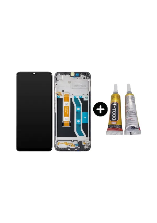 Realme C25y Çıtalı Ekran Dokunmatik Siyah Orijinal