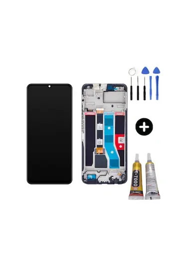 Realme C51 Çıtalı Ekran Dokunmatik Siyah Orijinal