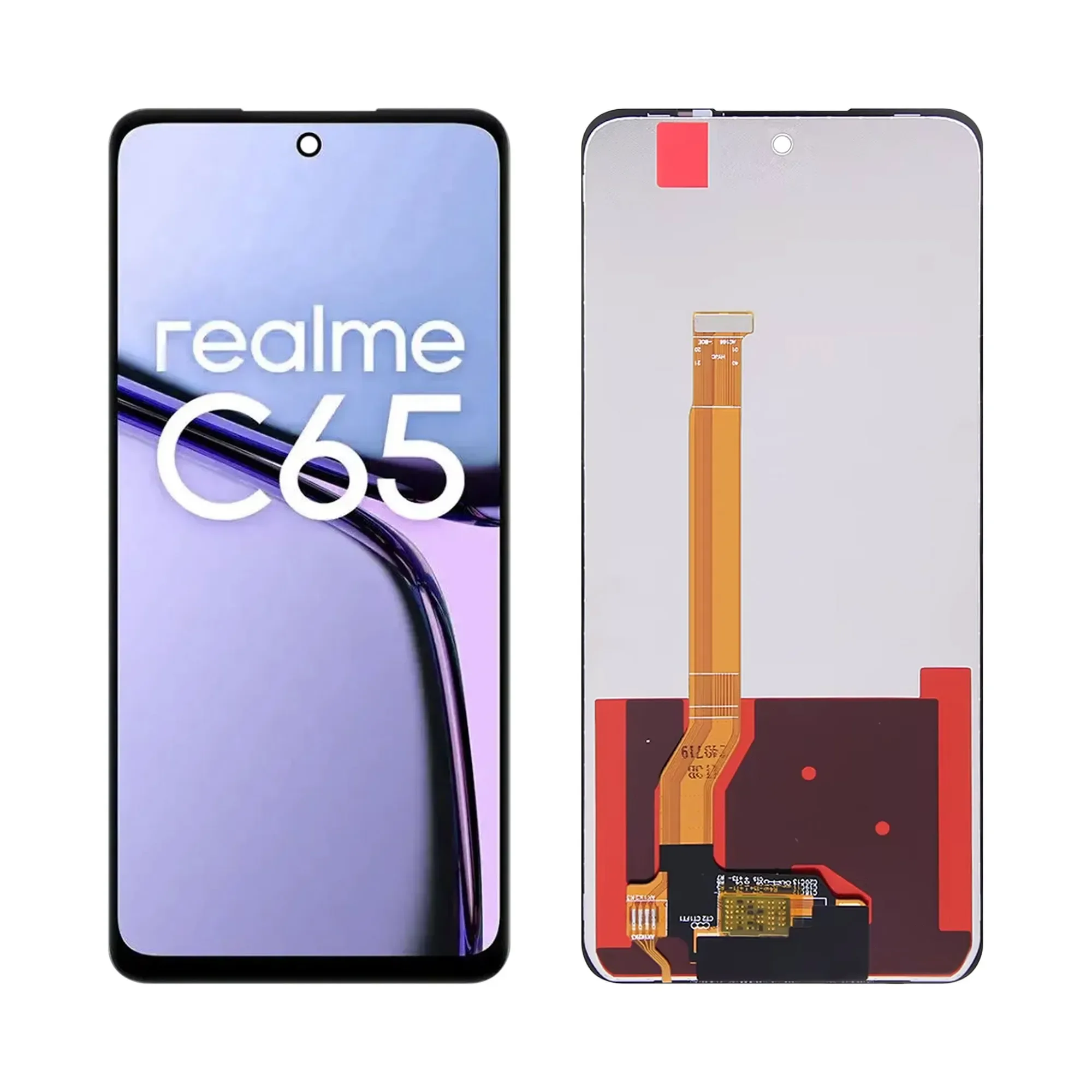 Realme C65 4G Çıtalı Ekran Dokunmatik Siyah Orijinal