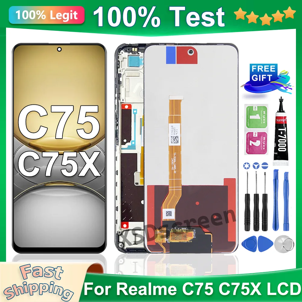 Realme C75 4G Ekran Dokunmatik Orijinal Çıtasız Ürün (Çerçevesiz)