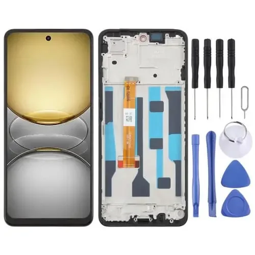 Realme C75 Çıtalı Ekran Dokunmatik Siyah Orijinal