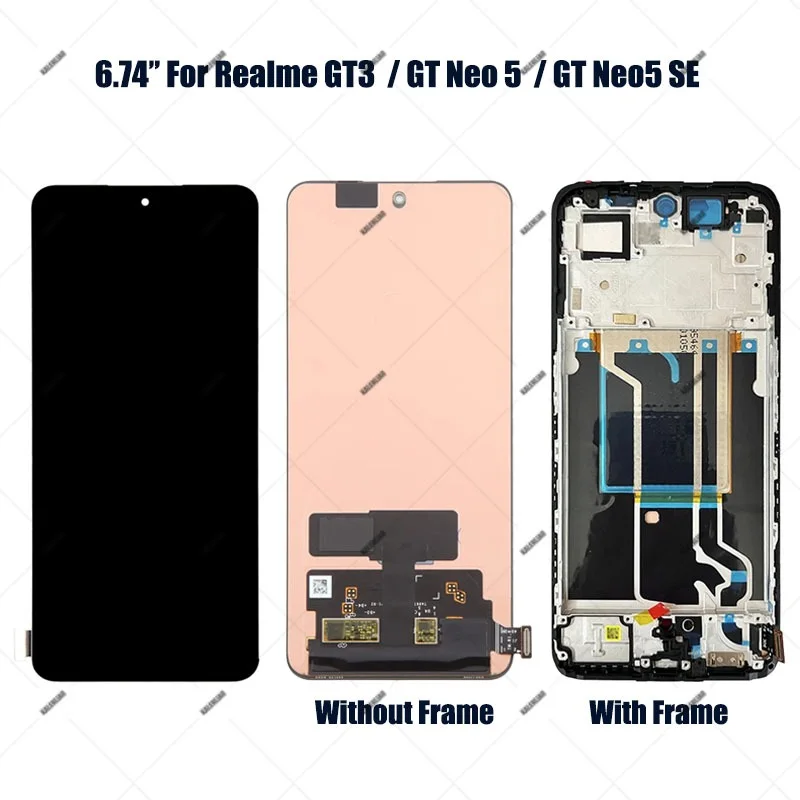 Realme Gt Neo 5 Ekran Dokunmatik SOFT OLED Kalite Ekran Çıtasız (Çerçevesiz)