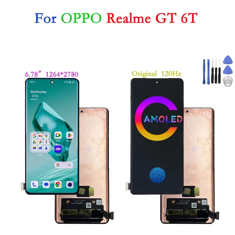 Realme Gt6t Ekran Dokunmatik SOFT OLED Kalite Ekran Çıtasız (Çerçevesiz)
