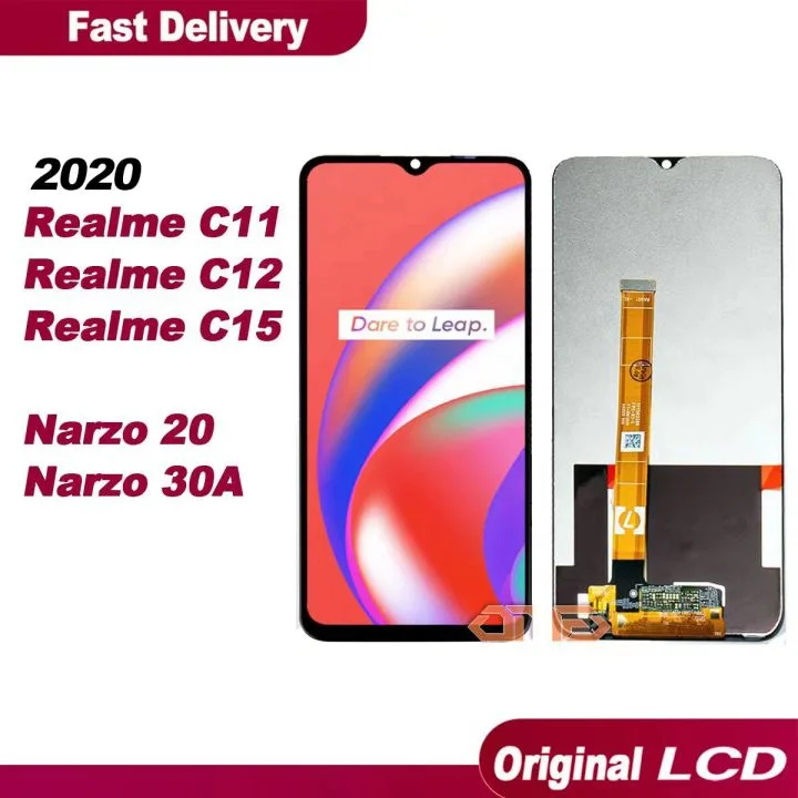 Realme Narzo 20 Ekran Dokunmatik Orijinal Çıtasız Ürün (Çerçevesiz)