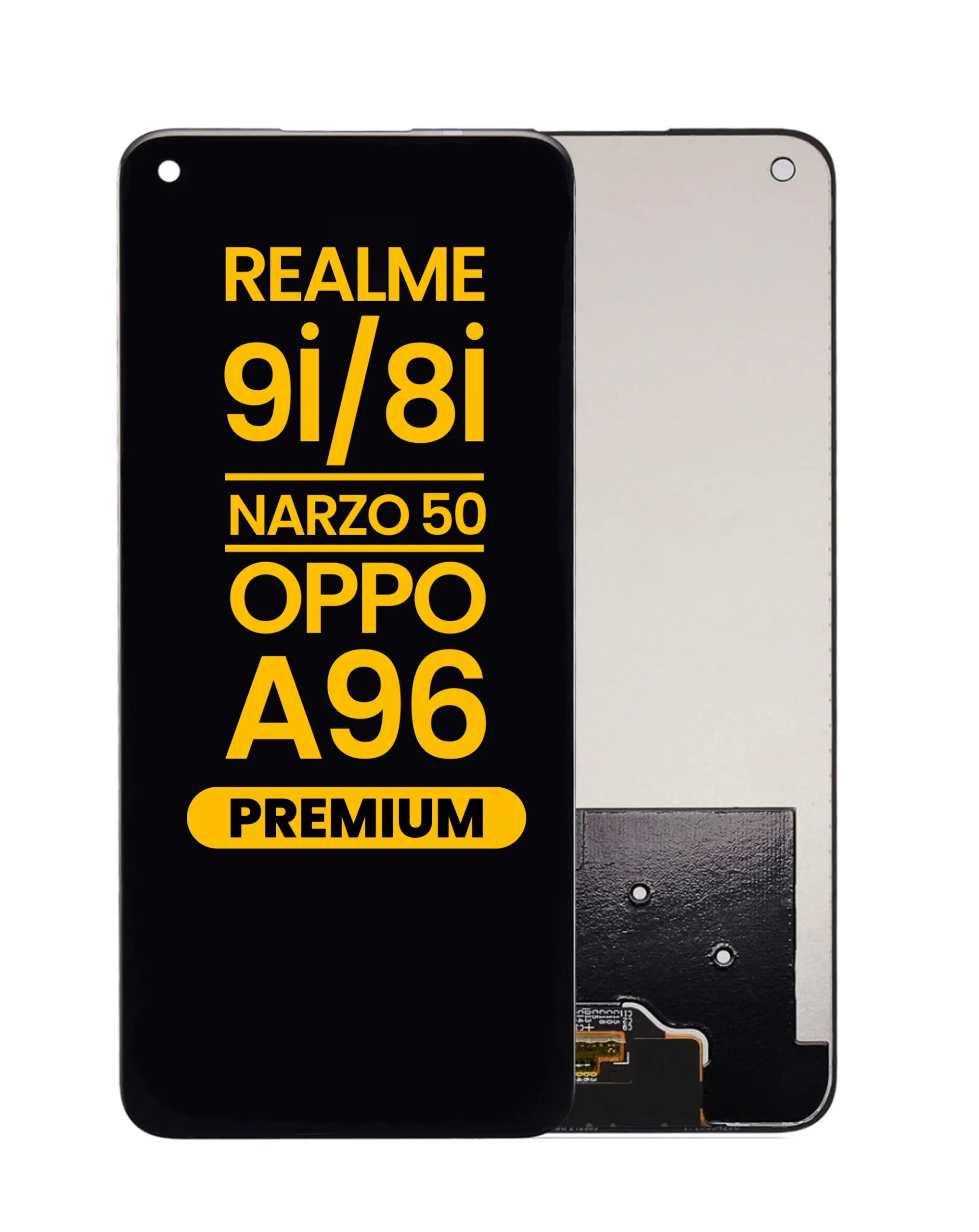 Realme Narzo 50 Ekran Dokunmatik Orijinal Çıtasız Ürün (Çerçevesiz)