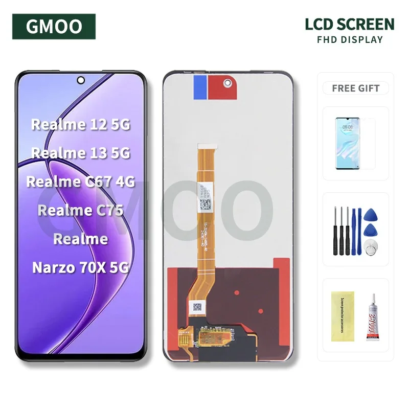 Realme Narzo 70X 5G Ekran Dokunmatik Orijinal Çıtasız Ürün (Çerçevesiz)