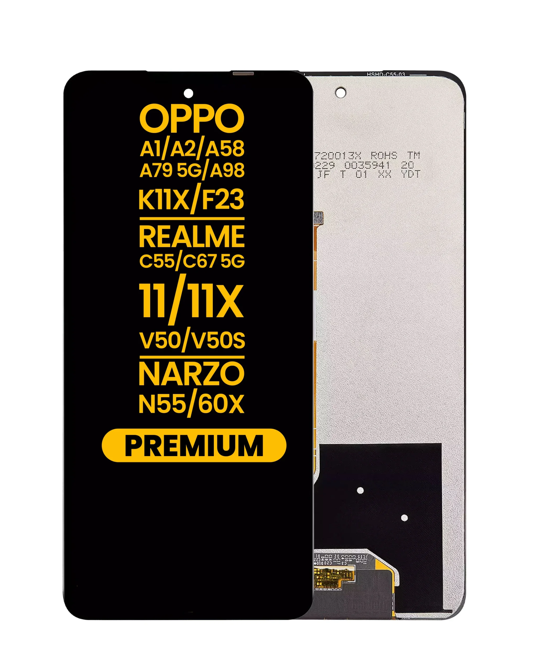 Realme Narzo N55 Ekran Dokunmatik Orijinal Çıtasız Ürün (Çerçevesiz)