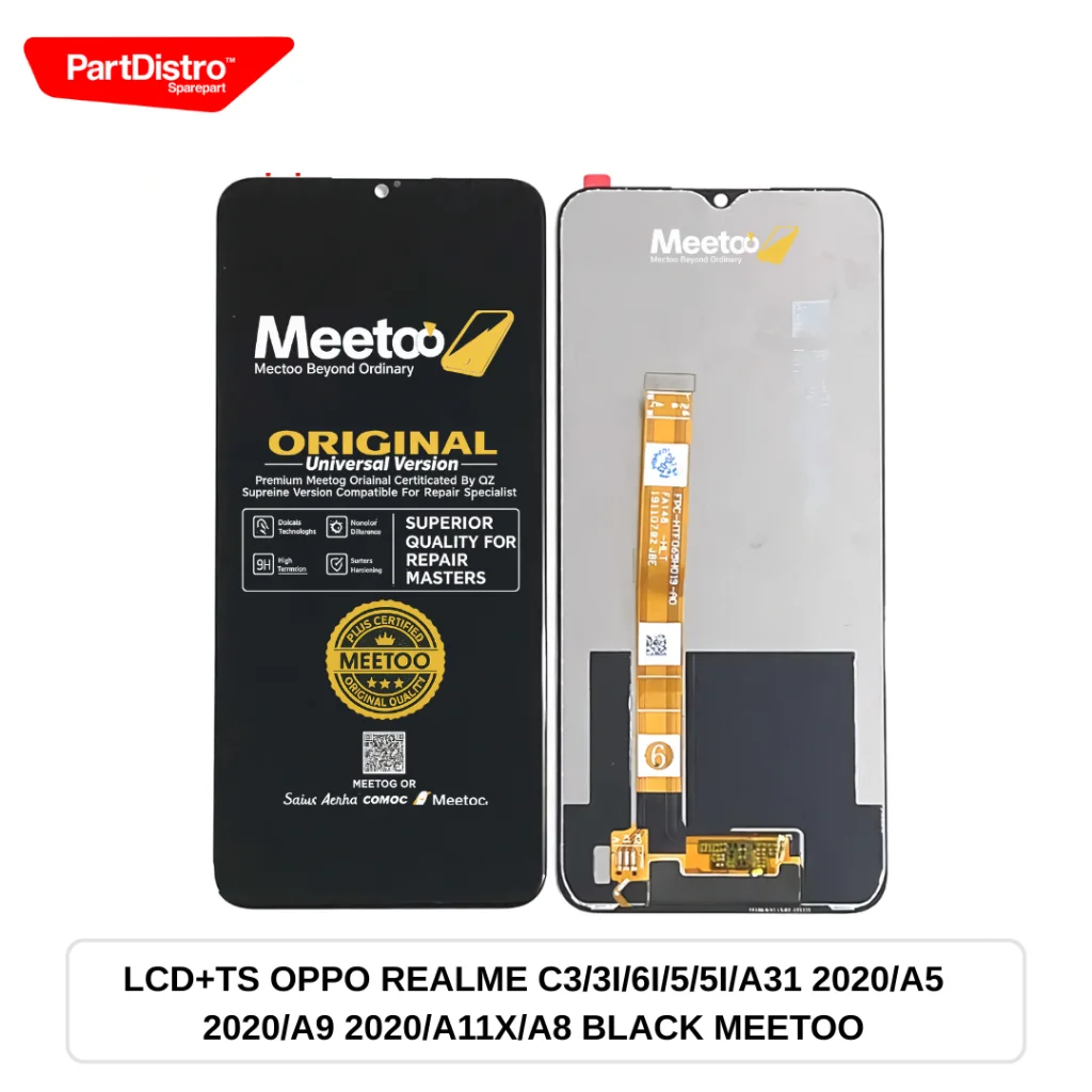 Realme Op A5 2020 Çıtalı Ekran Dokunmatik Siyah Orijinal