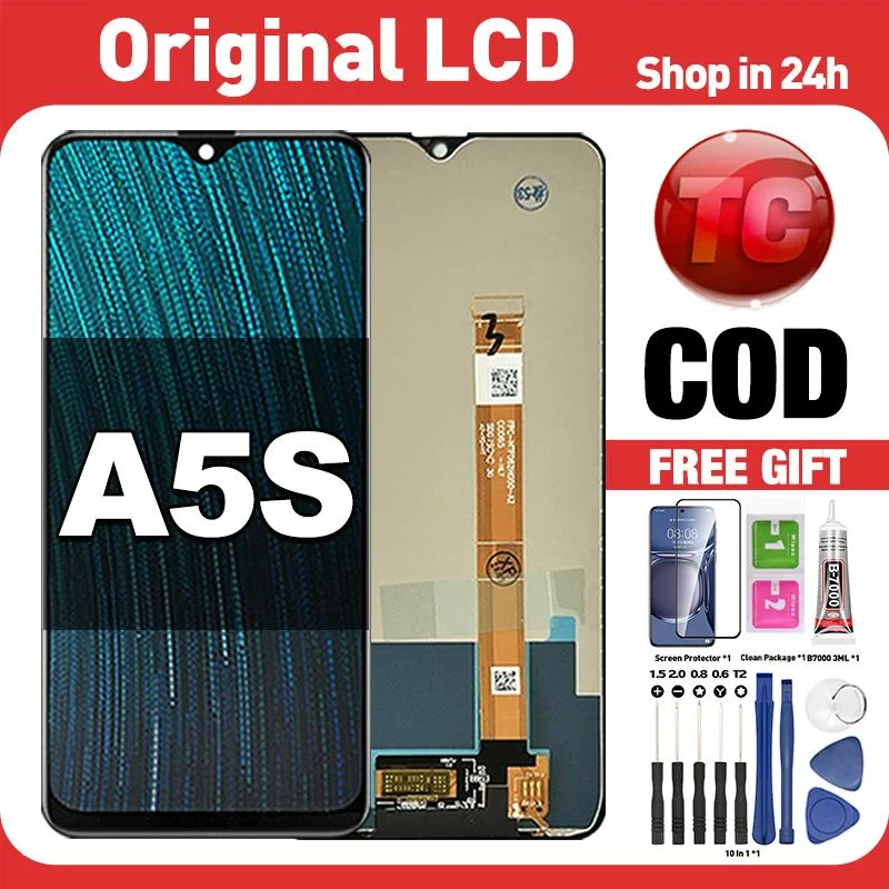Realme Op A5s Çıtalı Ekran Dokunmatik Siyah Orijinal