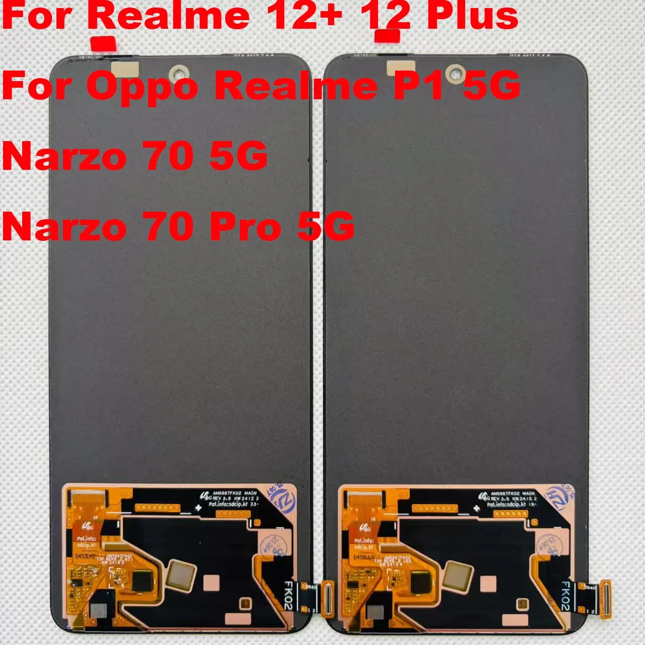Realme P1 Speed 5G Ekran Dokunmatik OLED FK02 Çıtasız (Çerçevesiz)