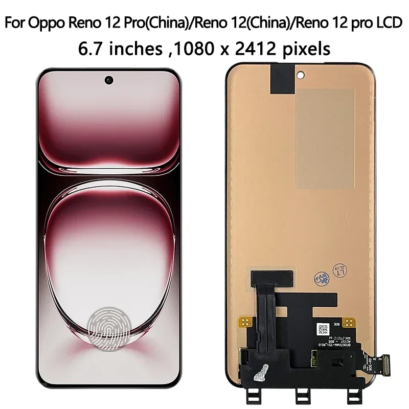 Realme Reno 12FS 4G Ekran Dokunmatik OLED FK03 Çıtasız (Çerçevesiz)