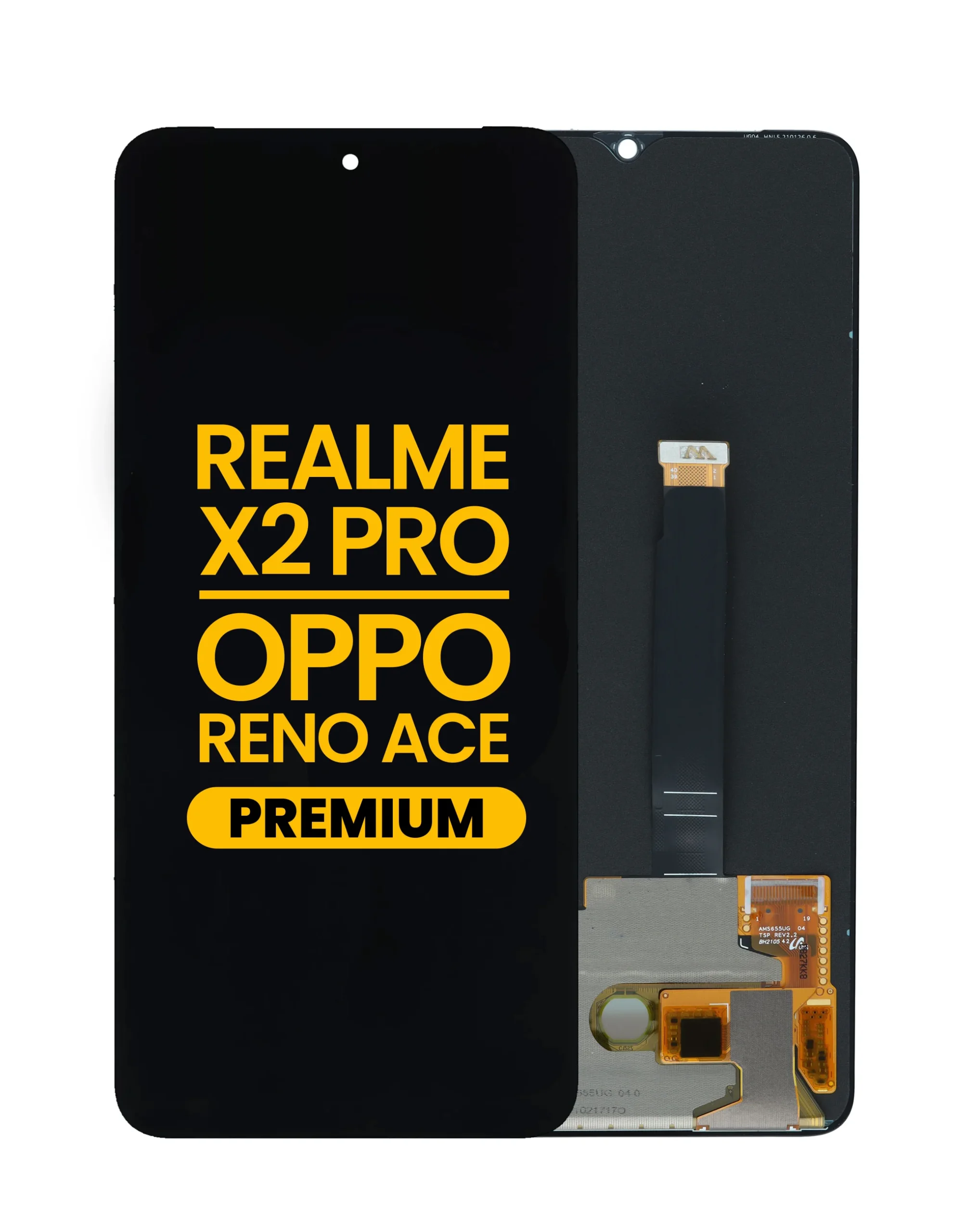 Realme X2 Pro Ekran Dokunmatik OLED Çıtasız (Çerçevesiz)
