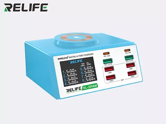 Relife Rl-309Aw Nfc 8 Port Usb Tester