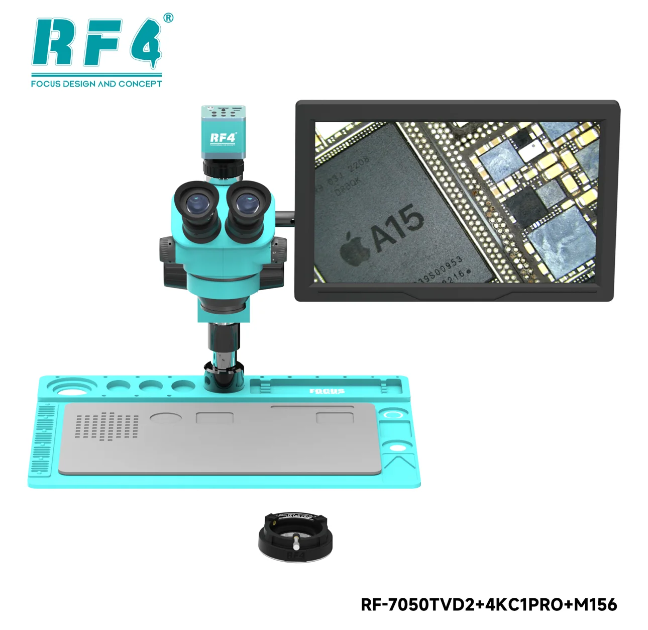 RF4-6565 7050TV 4K HD Kamera Monitörü Trinoküler Stereo Mikroskop