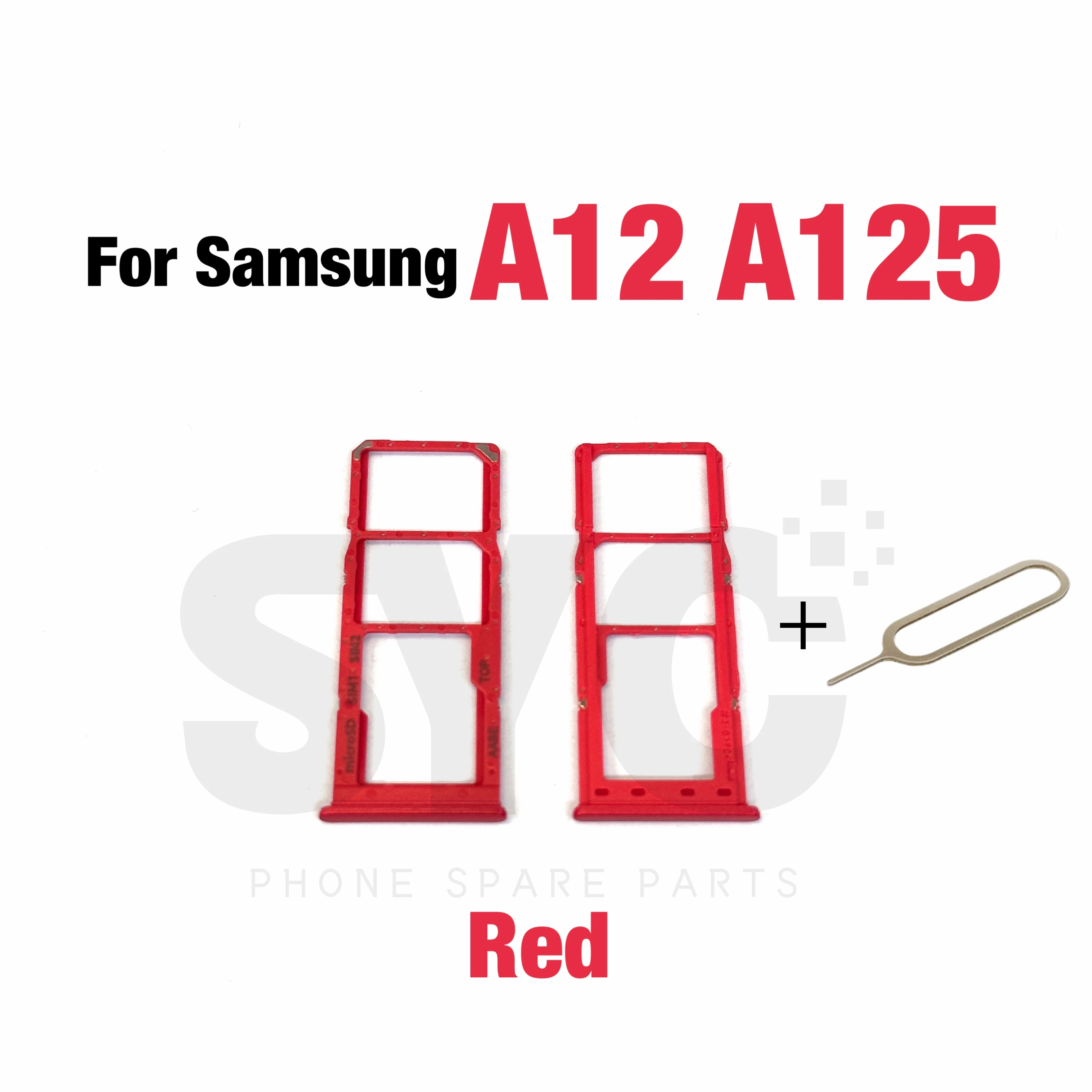 Samsung A12 A125 Sim Kart Tepsisi Kırmızı