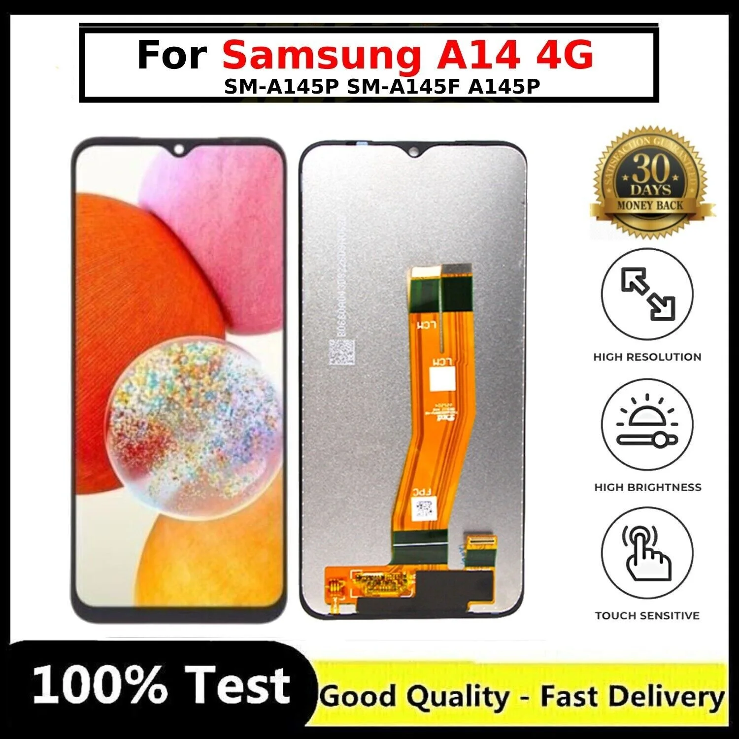 Samsung A145p Ekran Dokunmatik Orijinal Kısa Film Çıtasız (Çerçevesiz)