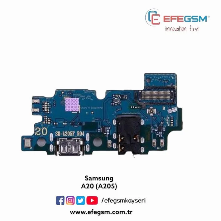 Samsung A20 A205 Tuş Bordu Mavi