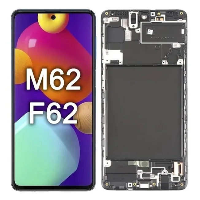 Samsung M62 4G Çıtalı Ekran Dokunmatik OLED