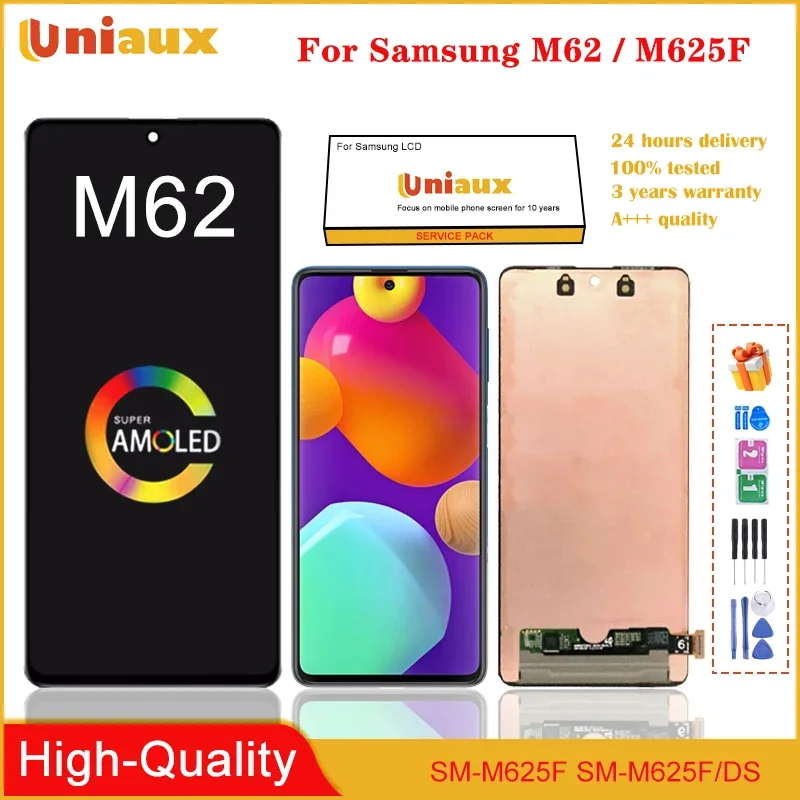 Samsung M62 4G Çıtalı Ekran Dokunmatik OLED