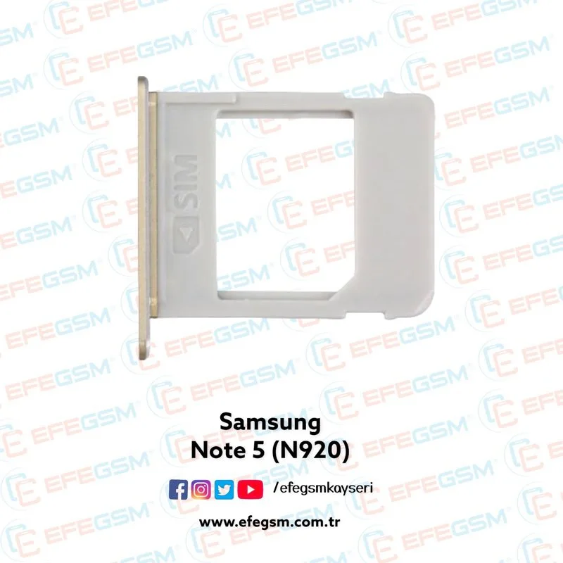 Samsung Note 5 N920 Sim Kart Tepsisi Gold