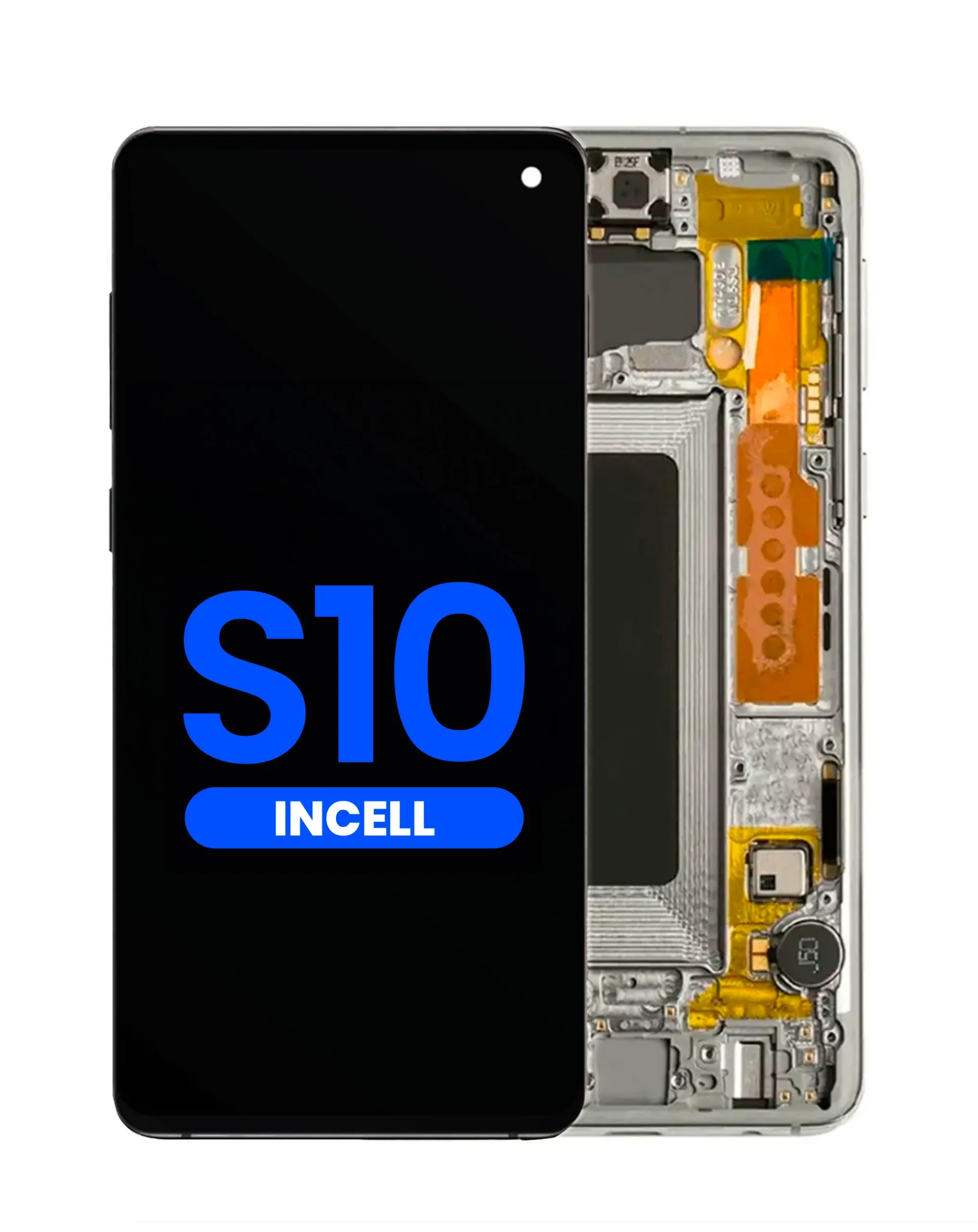 Samsung S10 Çıtalı Ekran Dokunmatik Beyaz SOFT OLED Kalite Ekran