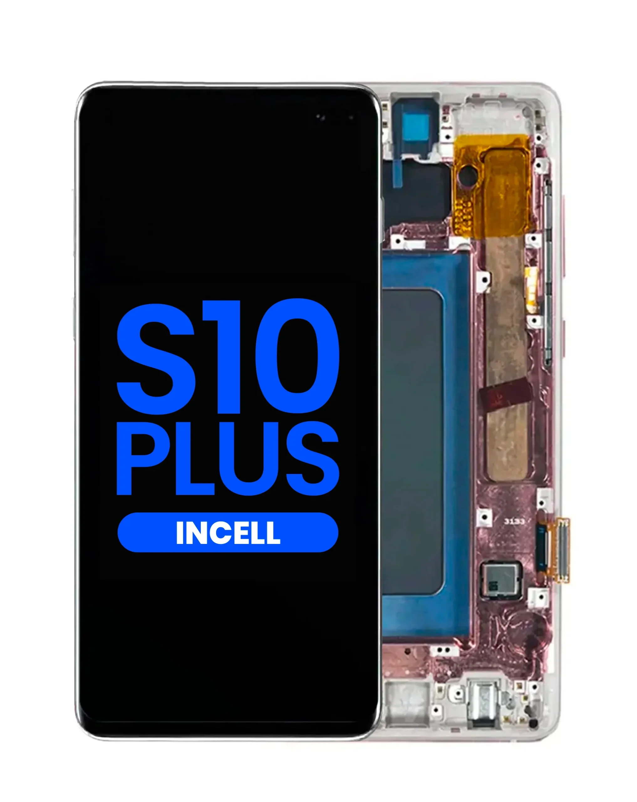 Samsung S10 Plus Çıtalı Ekran Dokunmatik Beyaz SOFT OLED Kalite Ekran