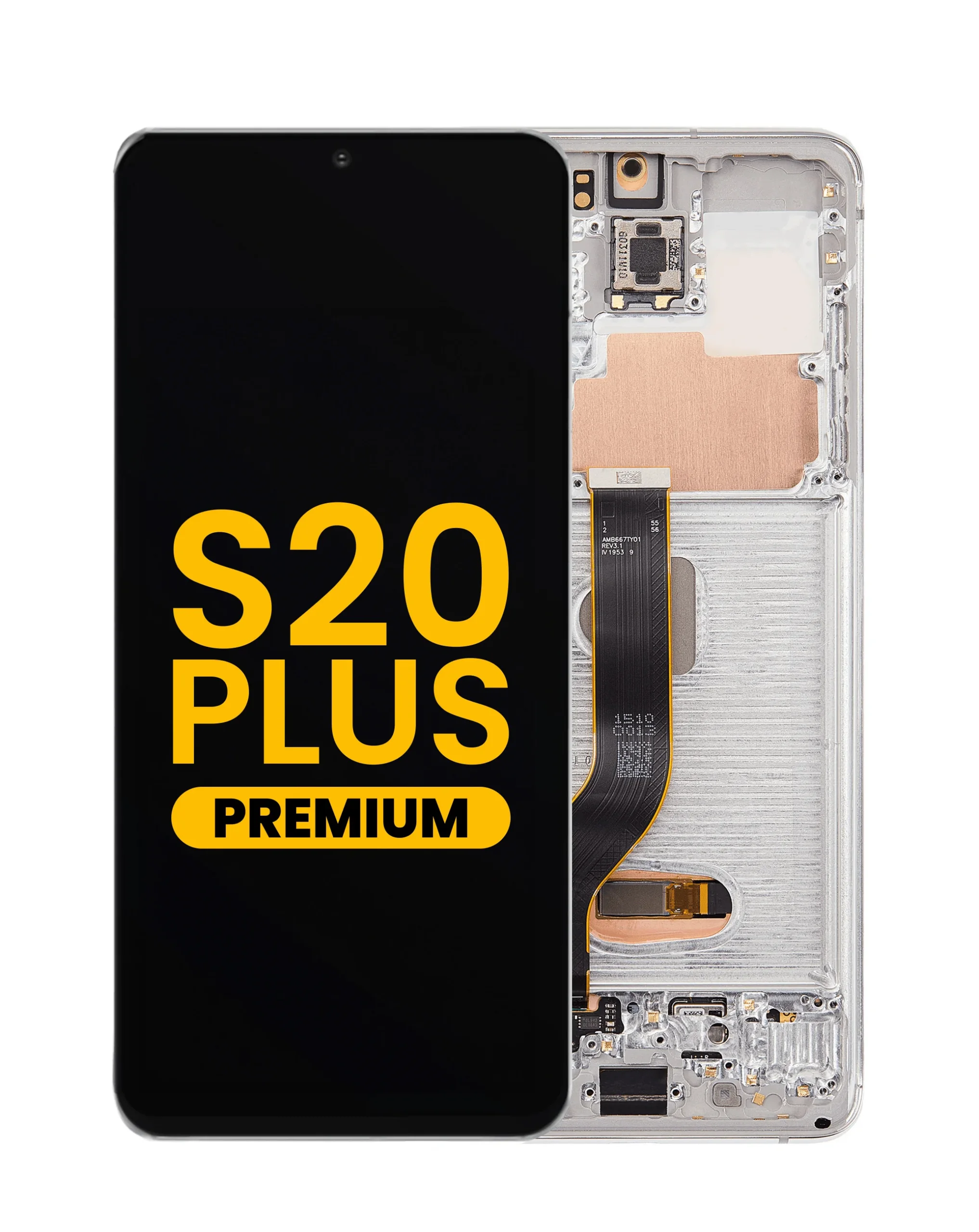 Samsung S20 Plus Çıtalı Ekran Dokunmatik Beyaz OLED