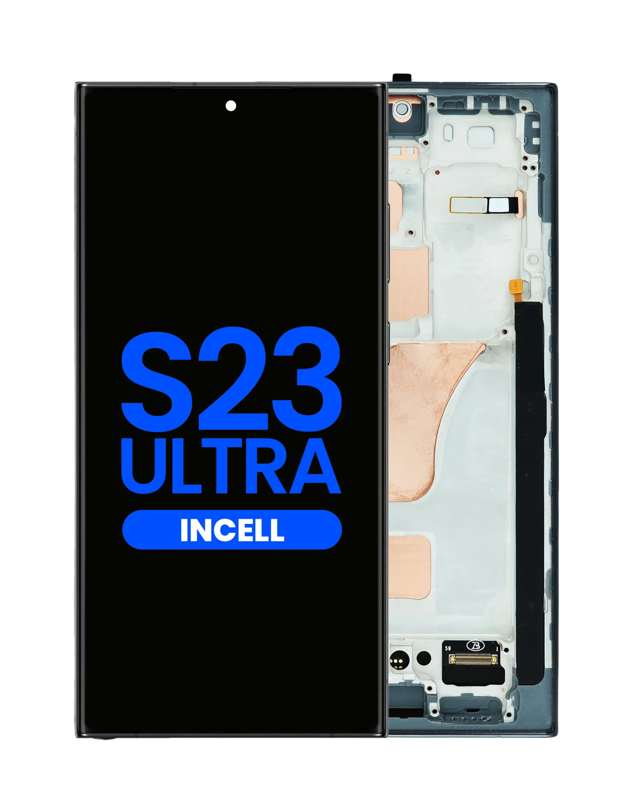 Samsung S23 Ultra Çıtalı Ekran Dokunmatik Siyah A Plus Kalite Ürün