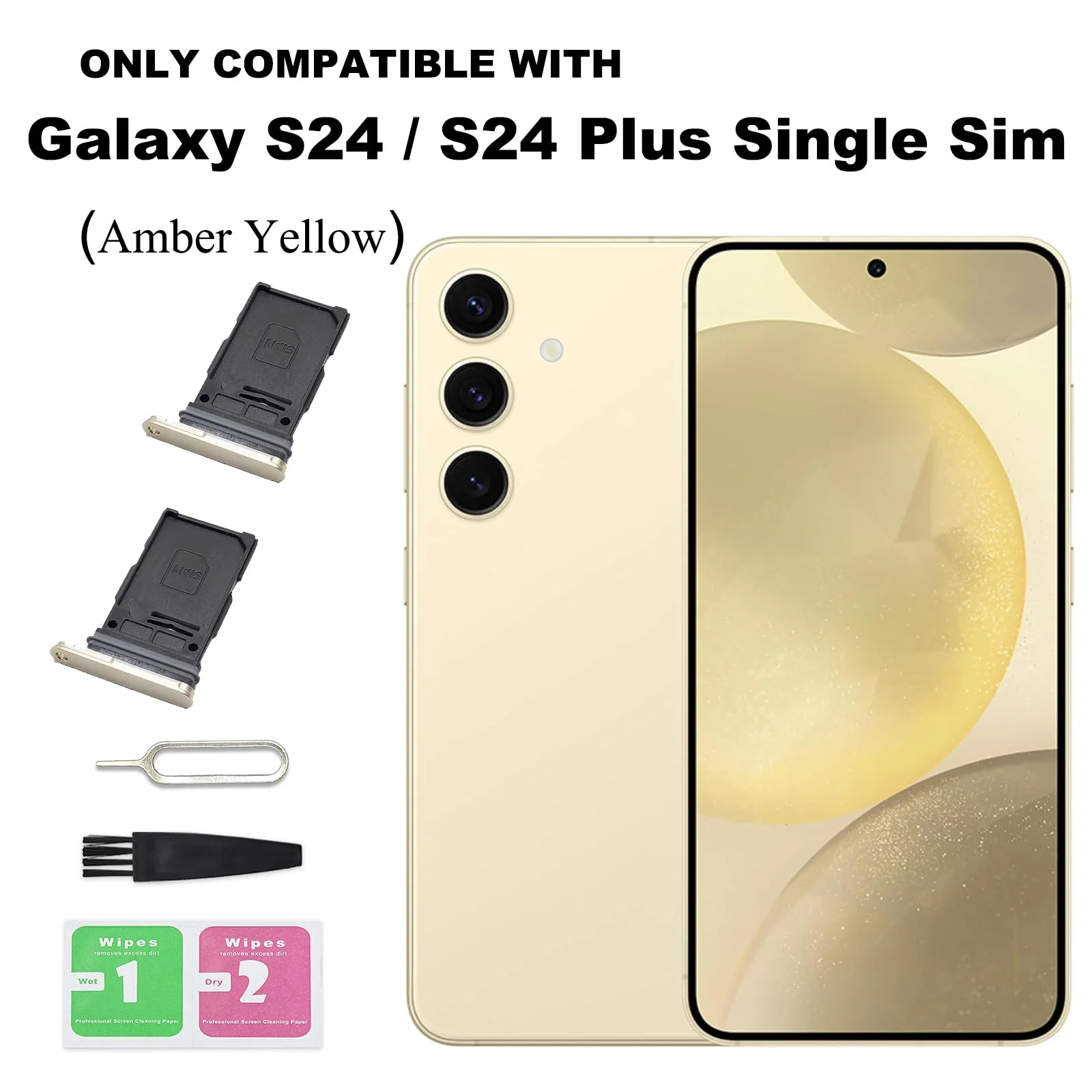 Samsung S24 Plus Sim Kart Tepsisi Sarı