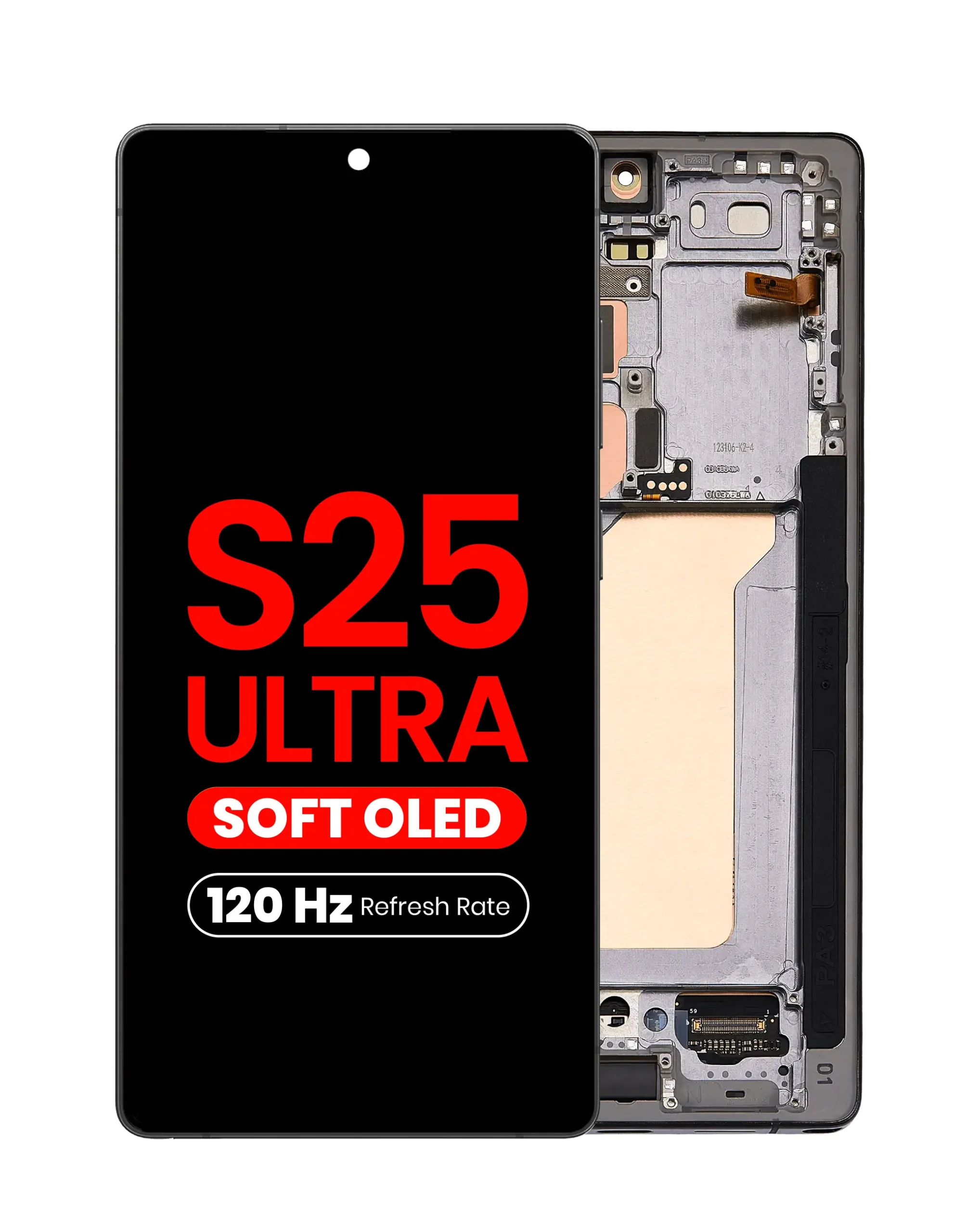 Samsung S25 Ultra Çıtalı Ekran Dokunmatik Silver SOFT OLED Kalite Ekran
