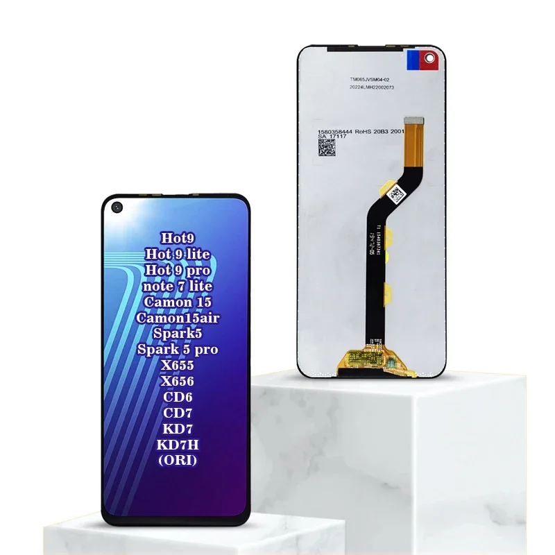 Tecno Camon 15 Air Ekran Dokunmatik Orijinal Çıtasız Ürün (Çerçevesiz)