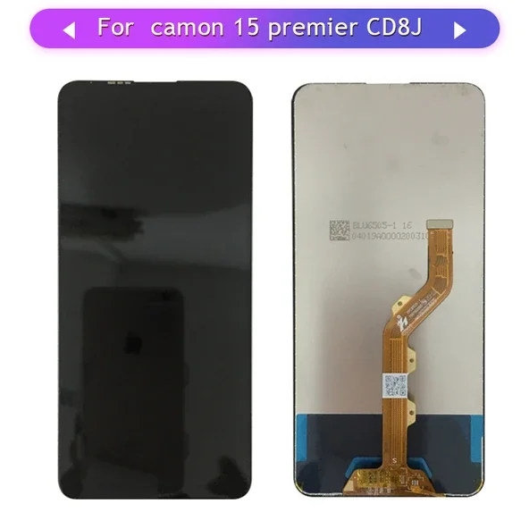 Tecno Camon 15 Premier Ekran Dokunmatik Orijinal Çıtasız Ürün (Çerçevesiz)