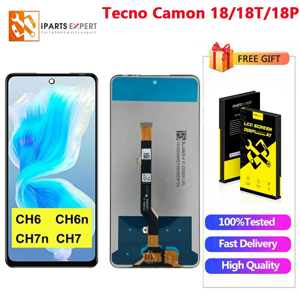 Tecno Camon 18T Ekran Dokunmatik Orijinal Çıtasız Ürün (Çerçevesiz)