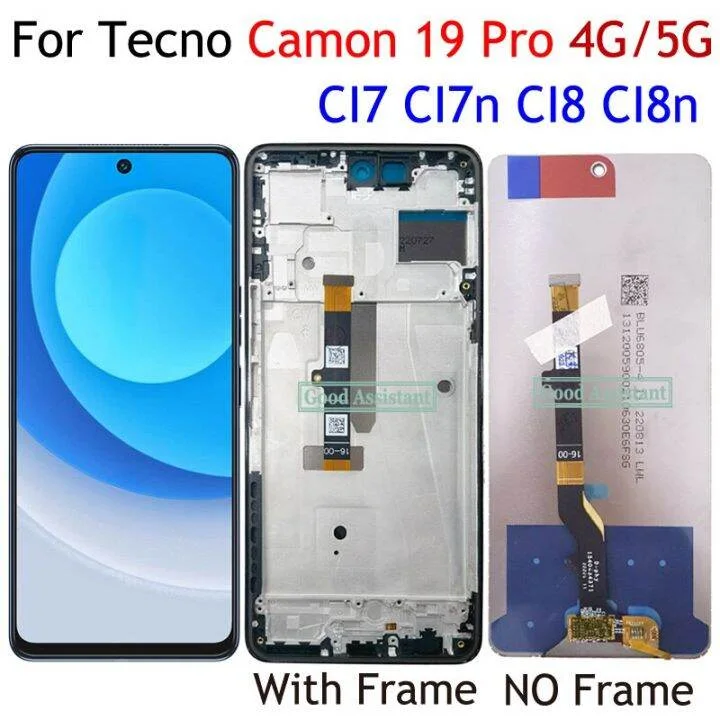 Tecno Camon 19 Pro 4G Ekran Dokunmatik Orijinal Çıtasız Ürün (Çerçevesiz)