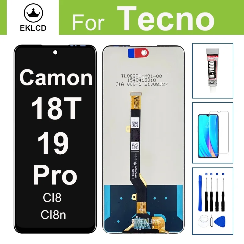 Tecno Camon 19 Pro 5G Ekran Dokunmatik Orijinal Çıtasız Ürün (Çerçevesiz)