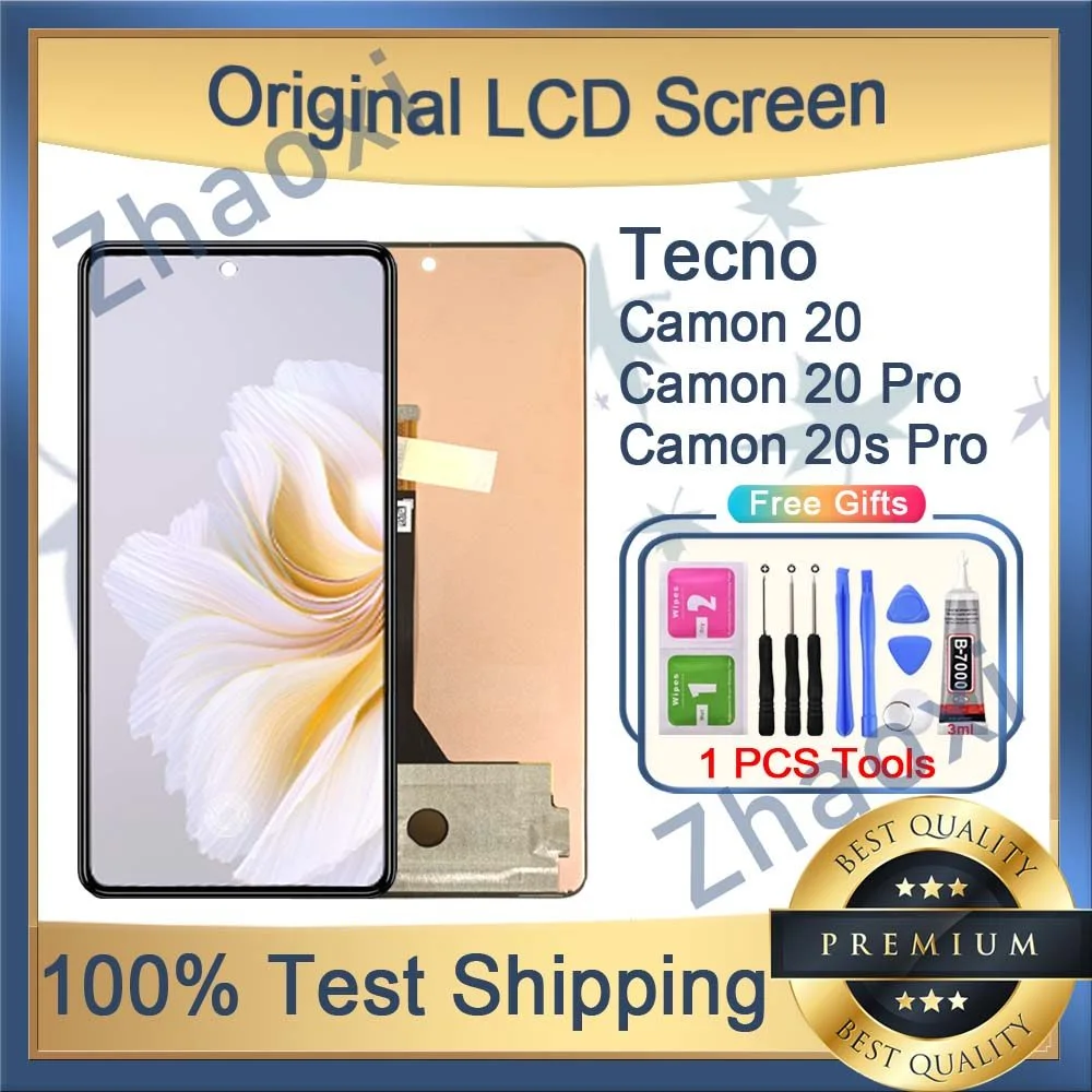 Tecno Camon 20 Çıtalı Ekran Dokunmatik Siyah SOFT OLED Kalite Ekran