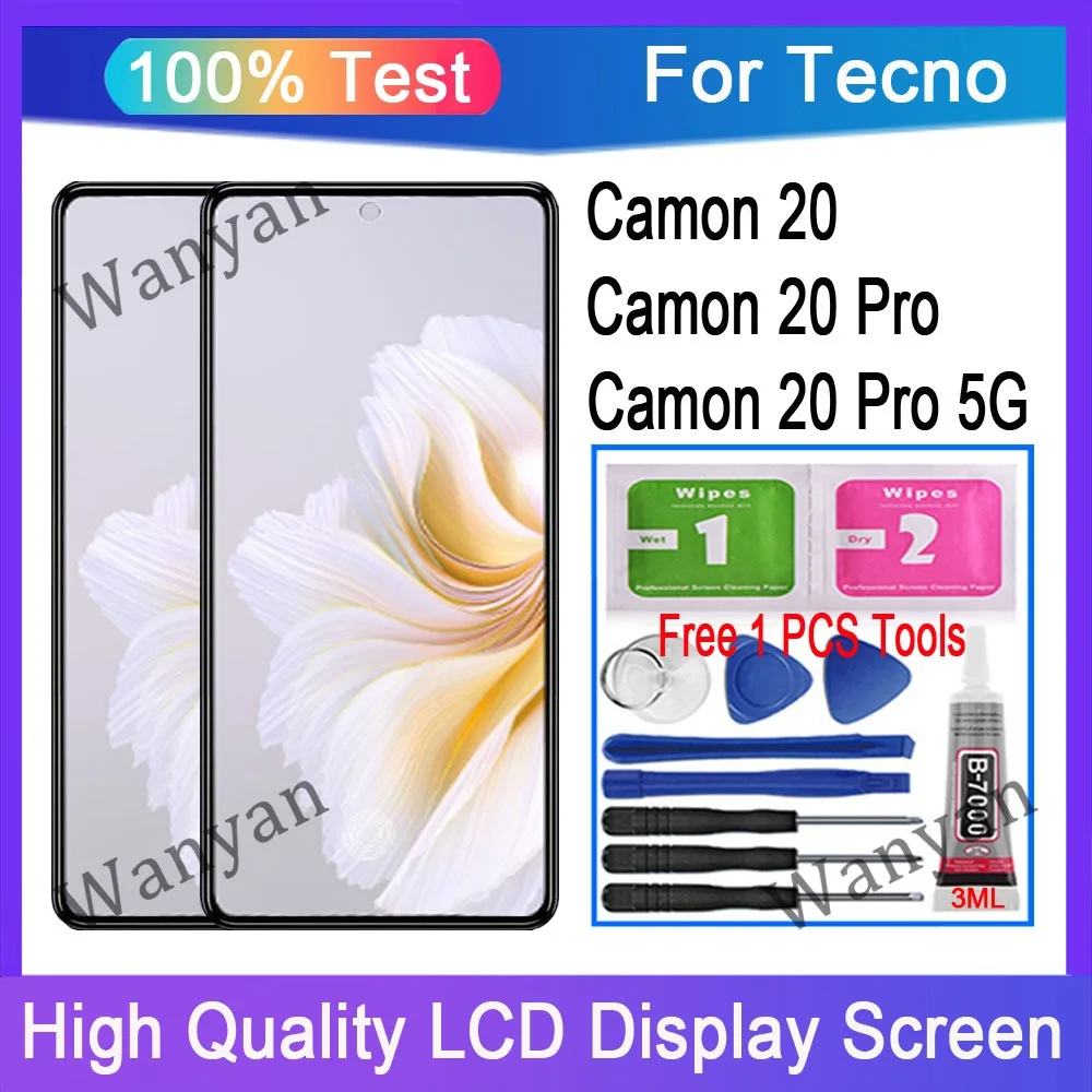 Tecno Camon 20 Pro 5G Ekran Dokunmatik SOFT OLED Kalite Ekran Çıtasız (Çerçevesiz)