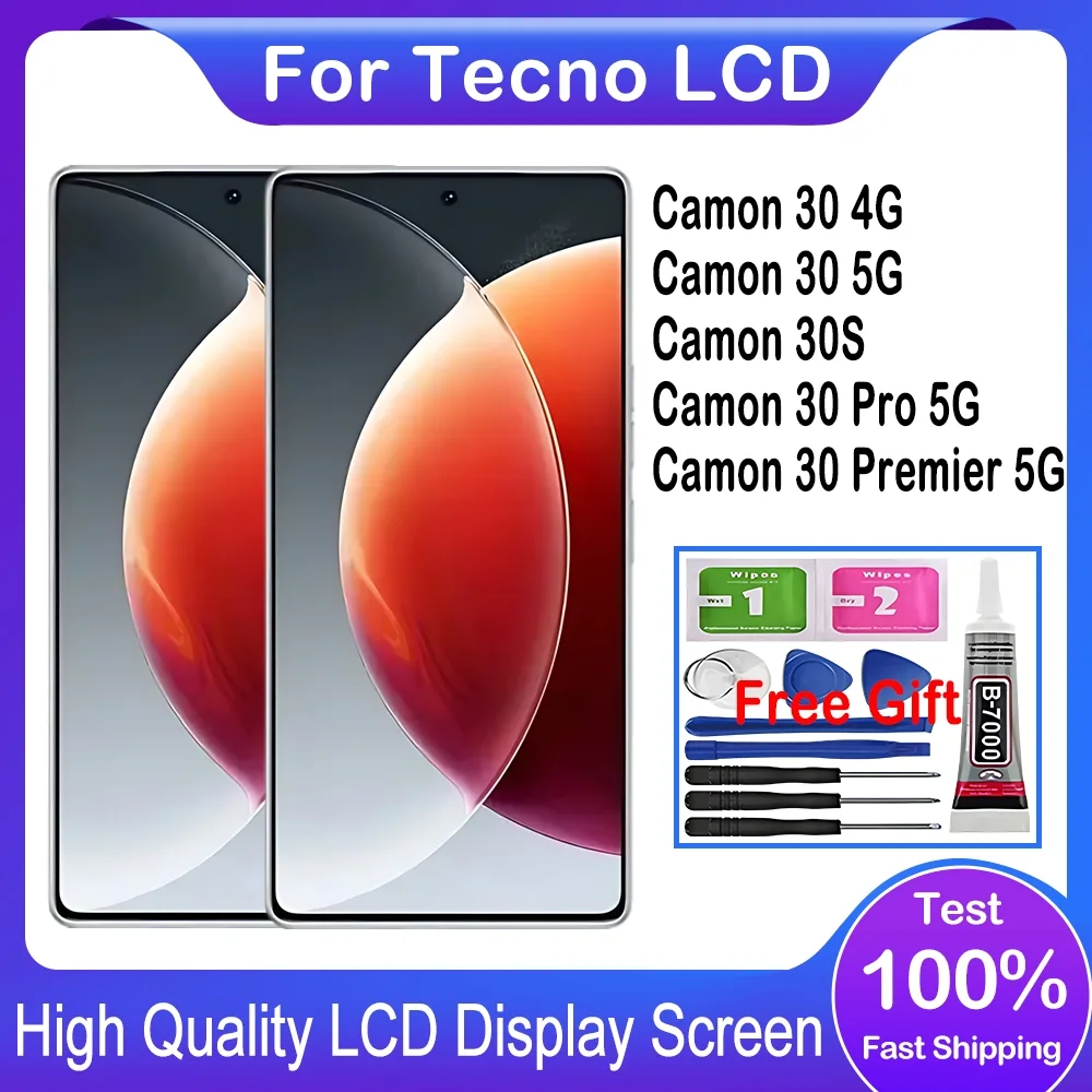 Tecno Camon 30 4g/5g Ekran Dokunmatik A Plus Kalite Ürün Çıtasız (Çerçevesiz)