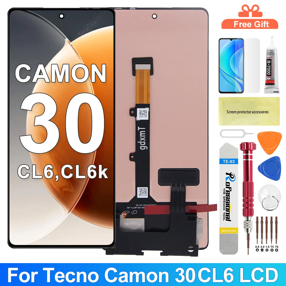 Tecno Camon 30 4g/5g Ekran Dokunmatik SOFT OLED Kalite Ekran Çıtasız (Çerçevesiz)