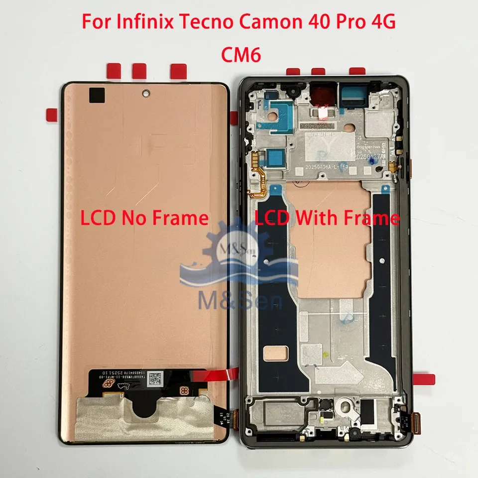 Tecno Camon 40 4G Çıtalı Ekran Dokunmatik Beyaz SOFT OLED Kalite Ekran