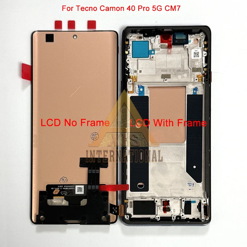Tecno Camon 40 Premier Ekran Dokunmatik SOFT OLED Kalite Ekran Çıtasız (Çerçevesiz)