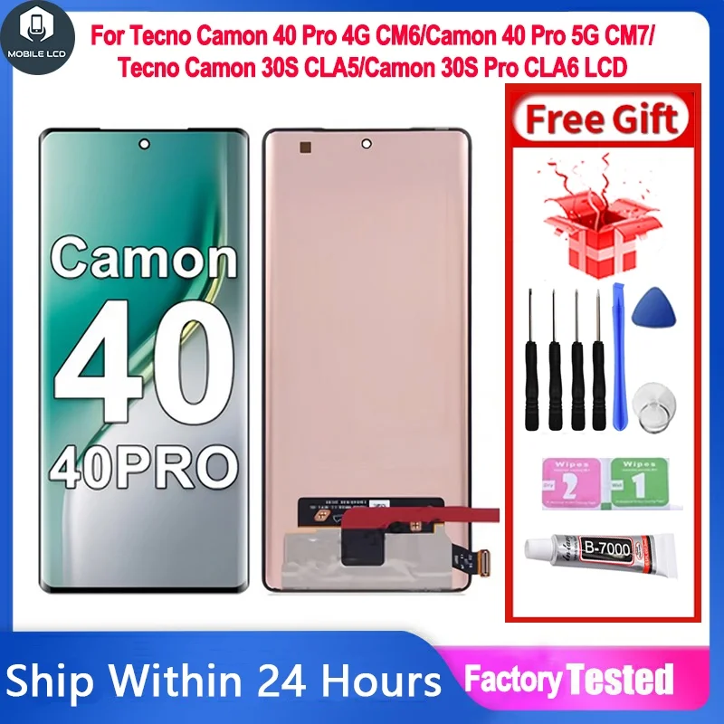 Tecno Camon 40PREMİER Çıtalı Ekran Dokunmatik Silver SOFT OLED Kalite Ekran