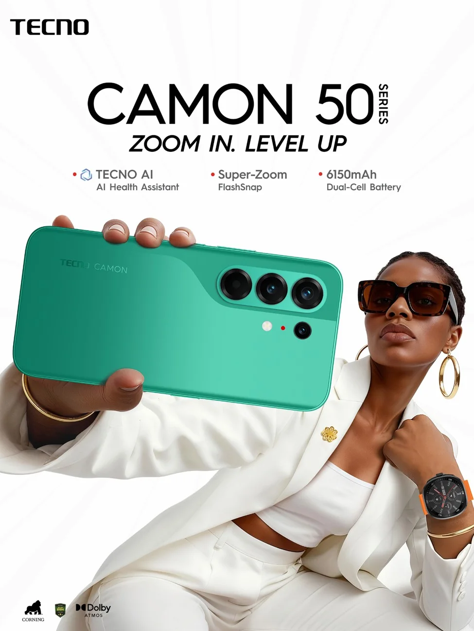 Tecno Camon 50 Ekran Dokunmatik SOFT OLED Kalite Ekran Çıtasız (Çerçevesiz)
