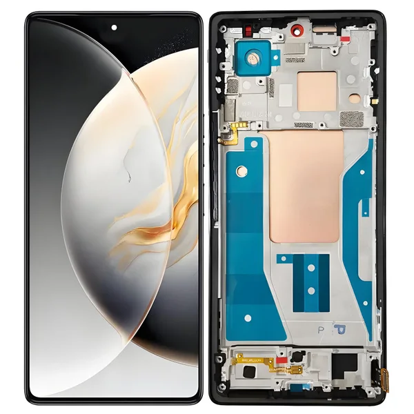 Tecno Cl8/Camon 30 Pro 5G Çıtalı Ekran Dokunmatik Siyah SOFT OLED Kalite Ekran