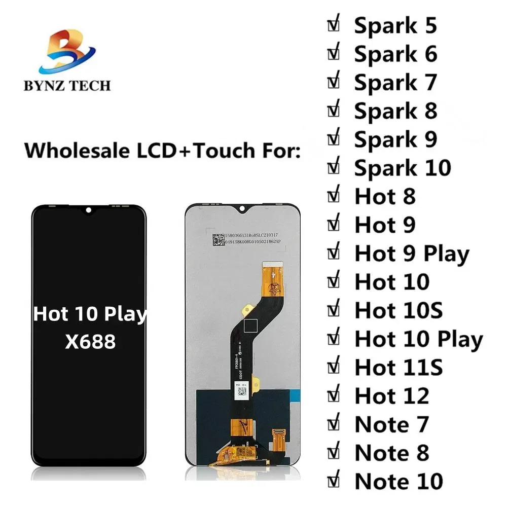 Tecno Hot 10 Ekran Dokunmatik Orijinal Çıtasız Ürün (Çerçevesiz)