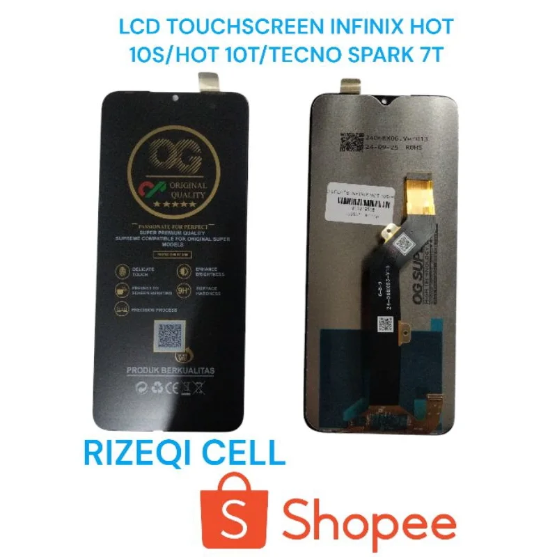 Tecno Hot 10T Çıtalı Ekran Dokunmatik Siyah Orijinal